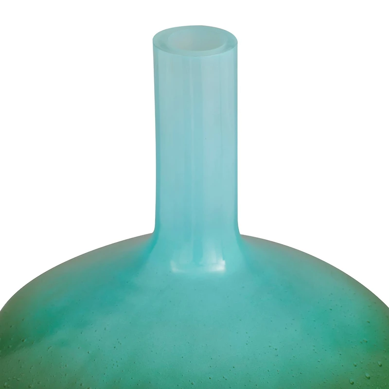 The Novogratz Green Glass Modern Vase, 21" x 12" x 12"