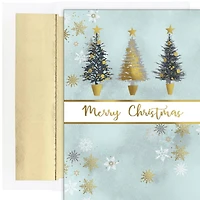JAM Paper 5" x 7" Christmas Tree Trio Cards & Matching Envelopes Set, 18ct.