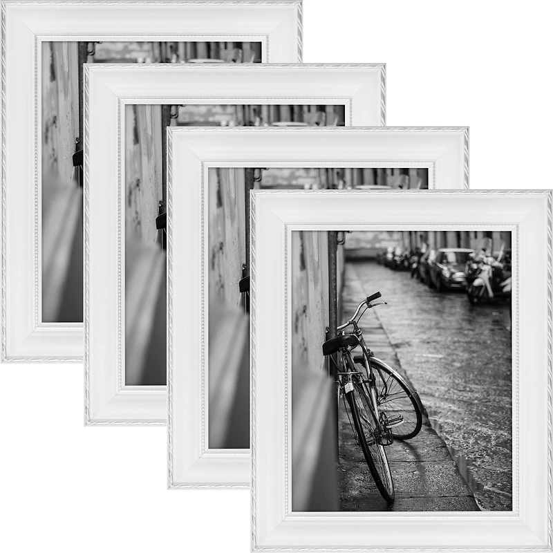 4 Pack Craig Frames Victoria White & Silver Picture Frame