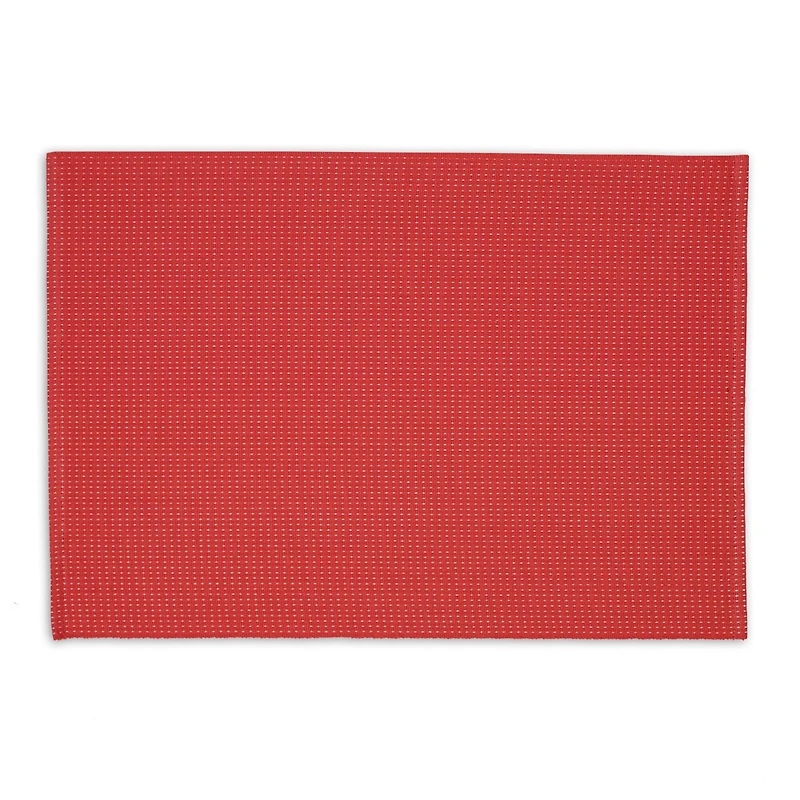 Pink Dobby Dots Placemat Set, 13" x 19", 6 Piece