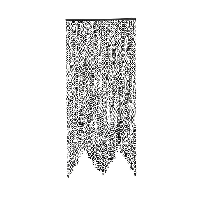 Hello Honey® 80" Black Bamboo Link Curtain