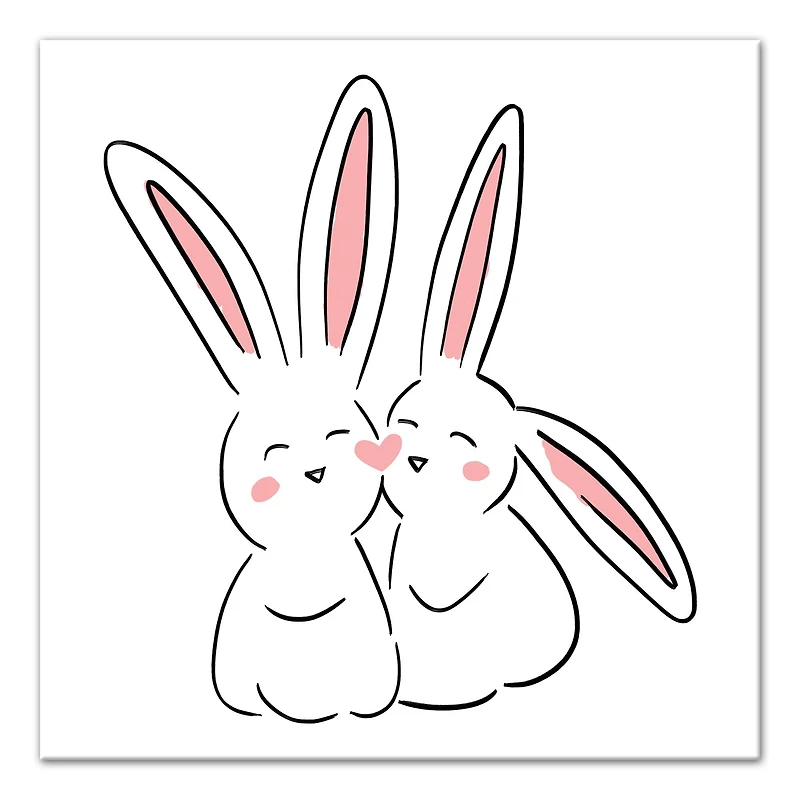 Love Bunnies Canvas Wall Art