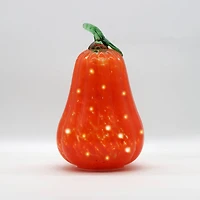 Warm White LED Orange Glass Gourd by Ashland®