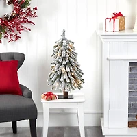 2ft. Pre-Lit Grand Alpine Artificial Christmas Tree, Clear LED Lights