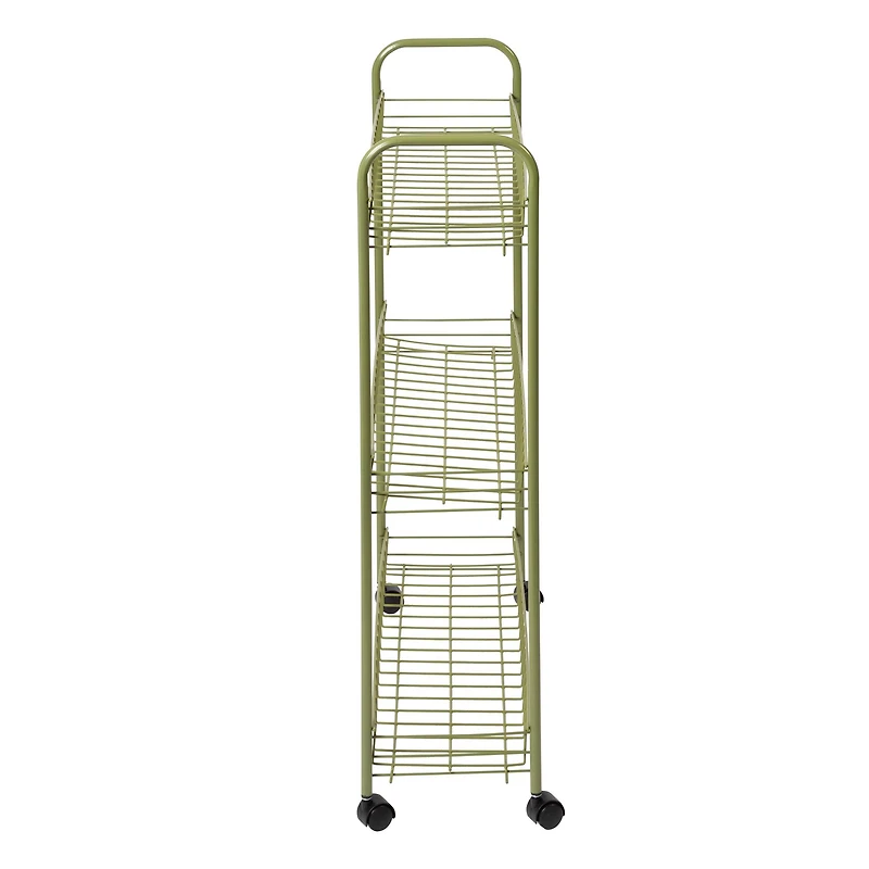 Honey Can Do Olive 3-Tier Rolling Cart