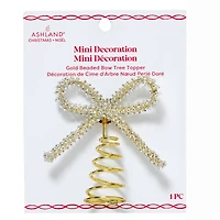Mini Beaded Gold Bow Tree Topper by Ashland®
