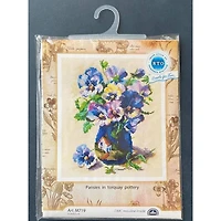 RTO Cross-stitch Kit "Pansies in torquay pottery"