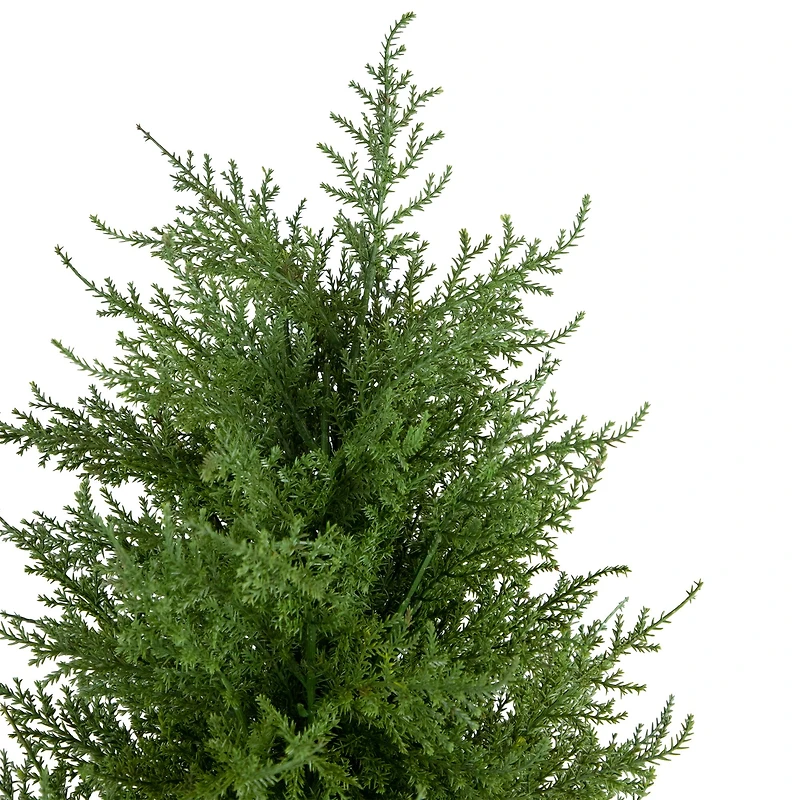 3ft. Unlit Artificial Cedar Pine Petite Arborvitae Tree in Round Pot