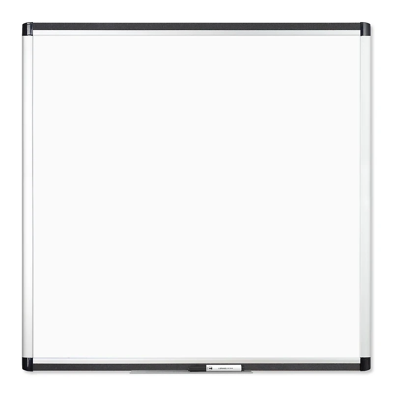 U Brands PINIT Silver 36" x 36" Aluminum Frame Magnetic Dry Erase Board