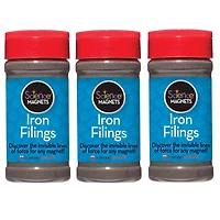 Dowling Magnets® Iron Filings, 3 Jars of 12oz.