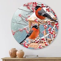 Designart - Two Tits Sit On A Snow-Covered Branch