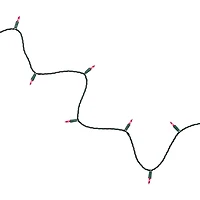 Set of 50 Pink Perm-O-Snap Mini Christmas Lights - 24.75 ft  Green Wire