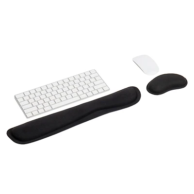 Mind Reader Harmony Collection Black Ergonomic Wrist Rest Set for Keyboard & Mouse