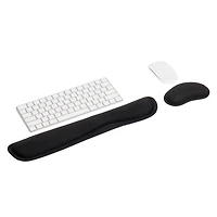 Mind Reader Harmony Collection Black Ergonomic Wrist Rest Set for Keyboard & Mouse