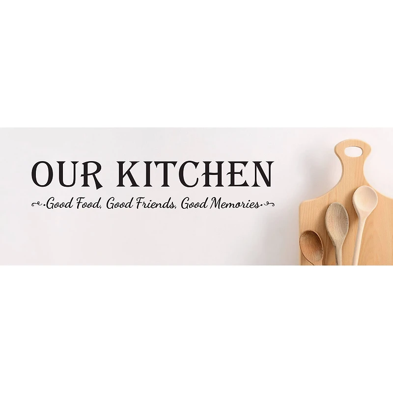 Leisure Arts® Vinyl Matte Black Our Kitchen Decal