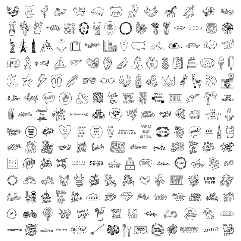 We R Memory Keepers® Foil Quill™ USB Artwork Drive, Icons & Words