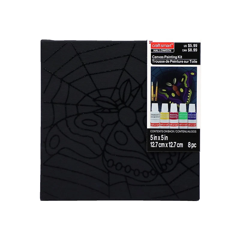 5" x 5" Moth in Web Canvas Painting Kit by Craft Smart®