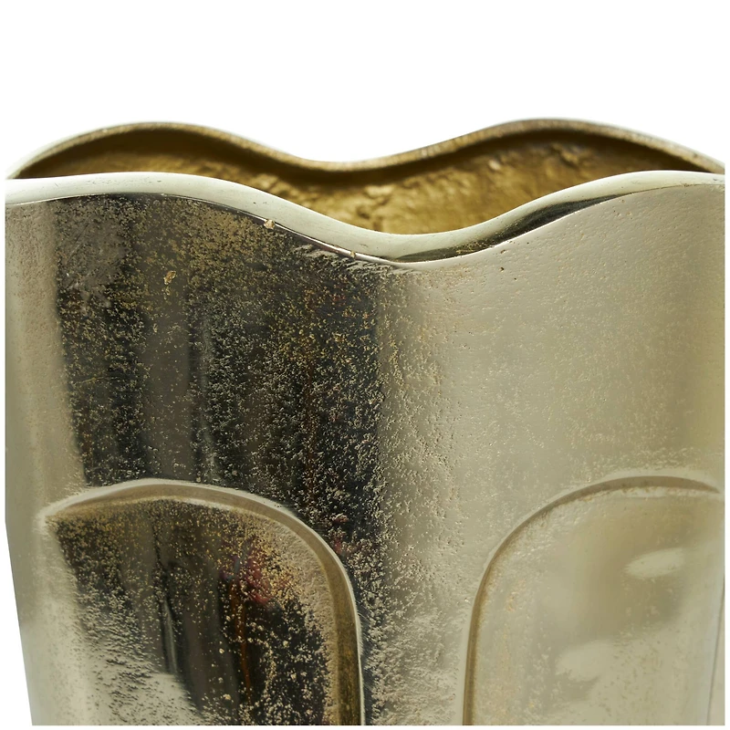 Gold Glam Aluminum Face Vase Set
