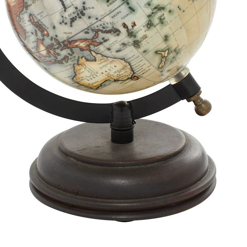 Rustic Globe with Iron Axis & Mango Wood Base