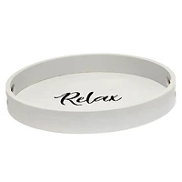 Elegant Designs™ 13.8" Round Relax Serving Tray with Handles