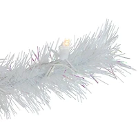 7.5ft. Pre-Lit White Alaskan Pine Artificial Christmas Tree, Warm White LED Lights