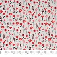 SINGER® Red Floral Cotton Fabric