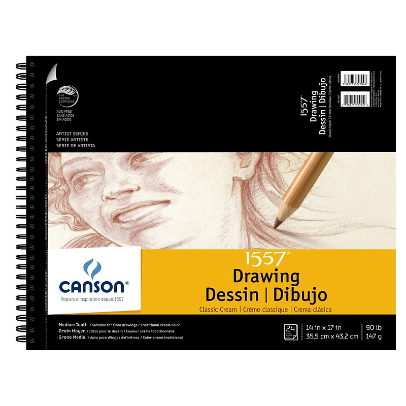 6 Pack: Canson® 1557® Artist Series Classic Cream Drawing Pad
