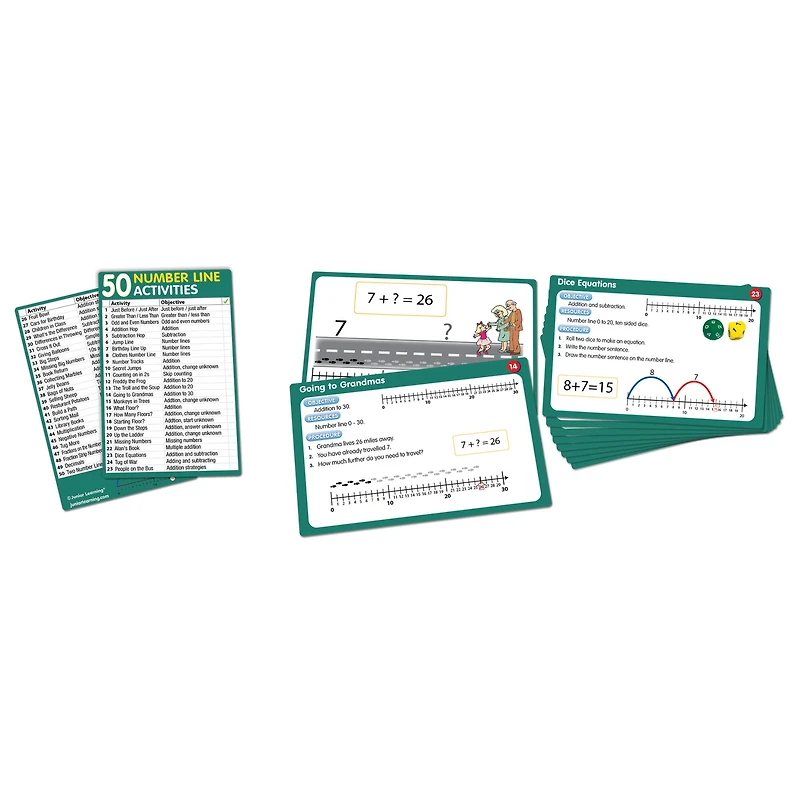 Junior Learning® 50 Number Line Activities Learning Set
