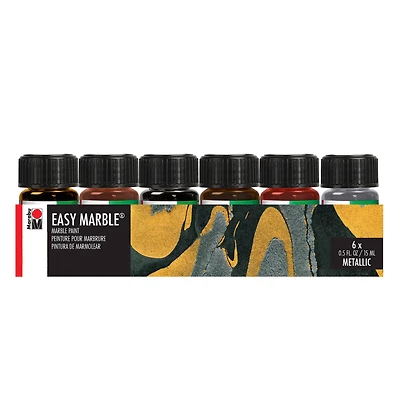 Marabu Easy Marble® 6-Color Metallic Starter Set