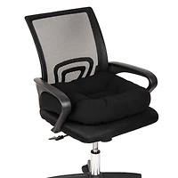 Mind Reader Air-Cloud Booster Seat Cushion for Office, Car, Wheelchair, Support Pillow with Carry Handle, Black