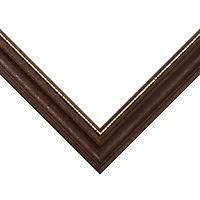 Frame USA Boardroom Walnut with Gold Bead Single Image Picture Frame