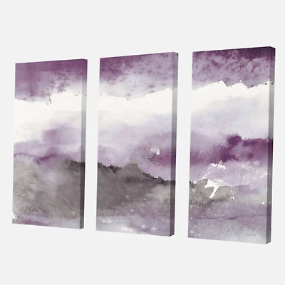 Designart - Midnight at the Lake III Amethyst and Grey