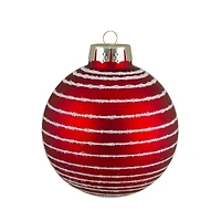 12ct. 2" Red Glass Ball Ornaments