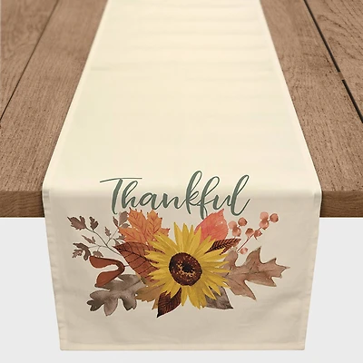 72" Thankful Sunflower Table Runner