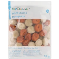 Mixed Brown Pom Poms by Creatology™, 65ct.