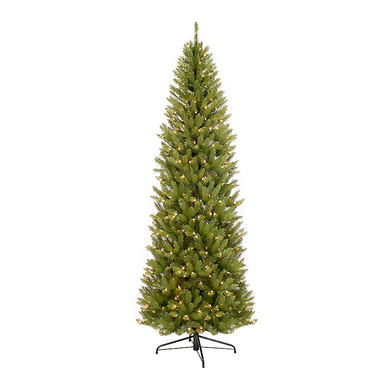 6 Pack: 4.5ft. Pre-Lit Pencil Fraser Fir Artificial Christmas Tree, Clear Lights