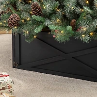 Glitzhome® 32" Black Wooden Tree Collar