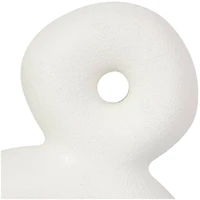 14" White Abstract Stacked Circle Ring Sculpture