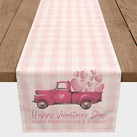90" Valentine's Day Farm Fresh Hugs & Kisses Table Runner