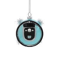 3.5" Black & Blue Vacuum Glass Ornament by Ashland®