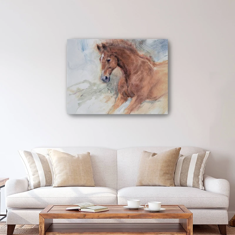 Equine Exercise Canvas Giclee