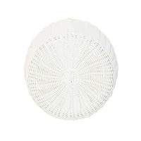 Household Essentials 24.5" White Woven Pedestal