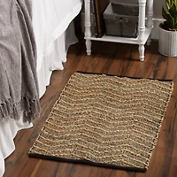 DII® Black With Natural Jute Chevron Hand-Loomed Rug, 2ft. x 3ft.