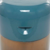 Blue Stoneware Contemporary Accent table 13" x 13" x 18"