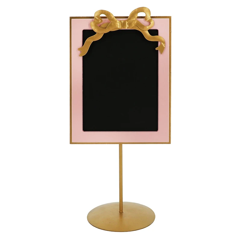 12" Pink & Gold Tabletop Chalkboard Décor by Ashland®