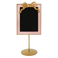 12" Pink & Gold Tabletop Chalkboard Décor by Ashland®