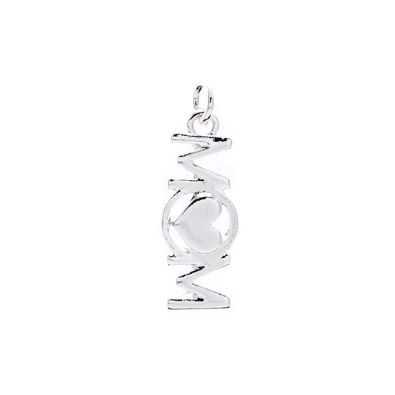 Charmalong™ Silver Plated Mom Charm by Bead Landing™