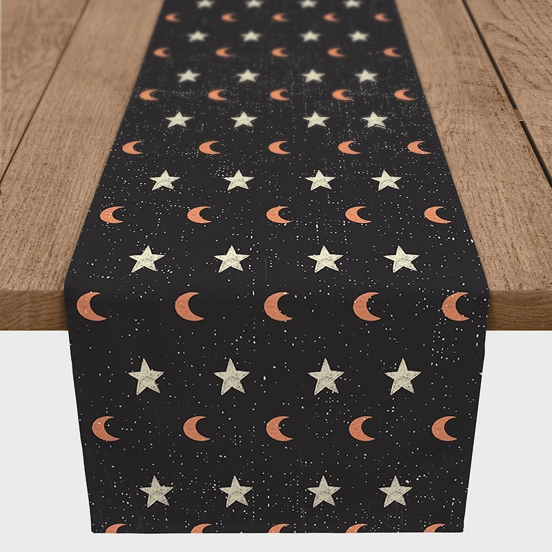72" Moon & Stars Poly Twill Table Runner