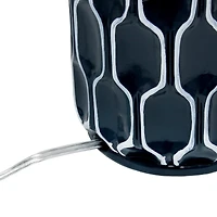 Lalia Home 22" Blue Moroccan Table Lamp with Fabric White Shade