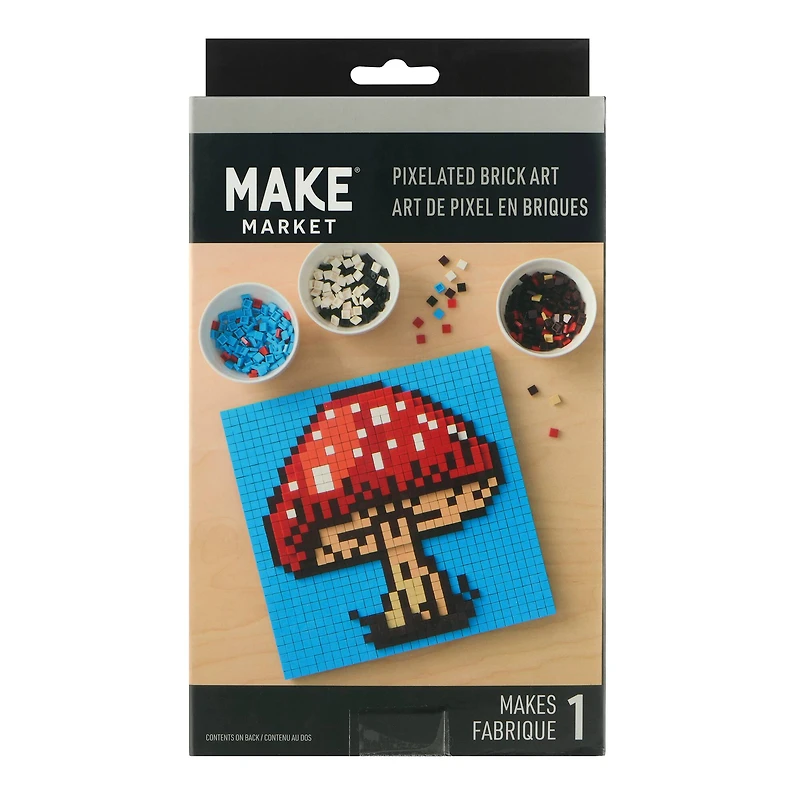 10" x 10" Mushroom Pixelated Brick Art Kit by Make Market®